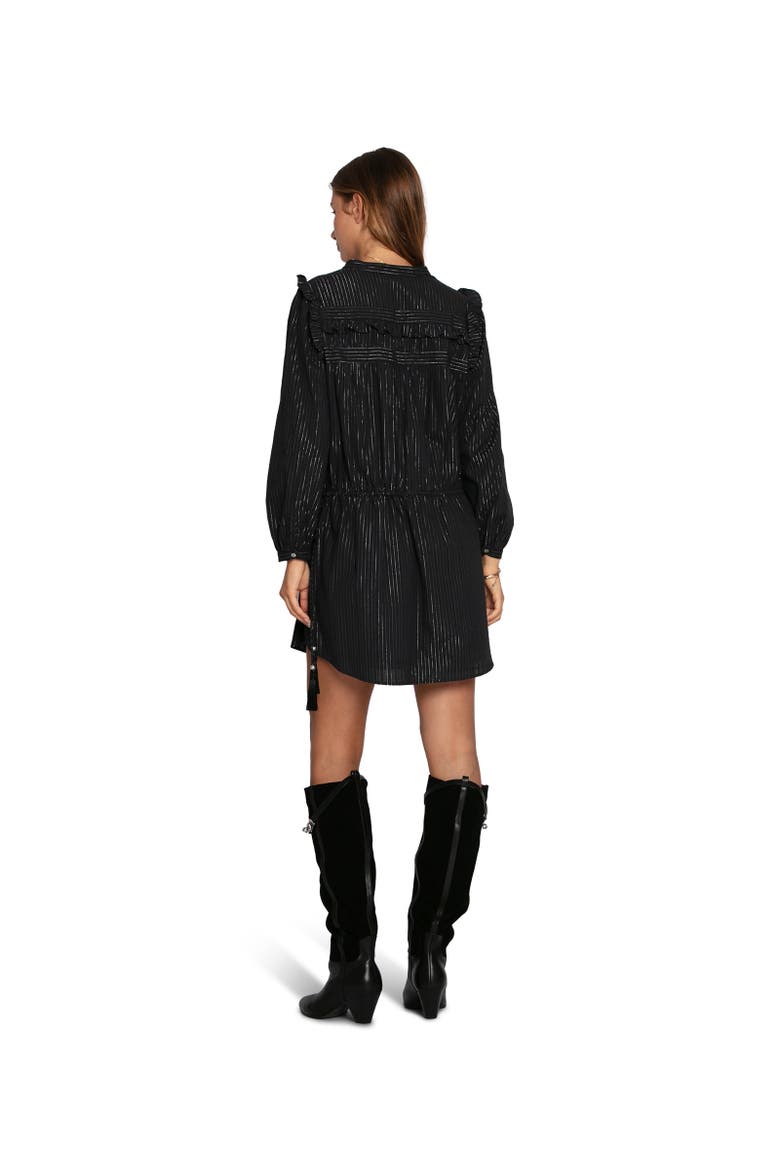 Off the Vine Lurex Stripe Mini Dress, Alternate, color, Black