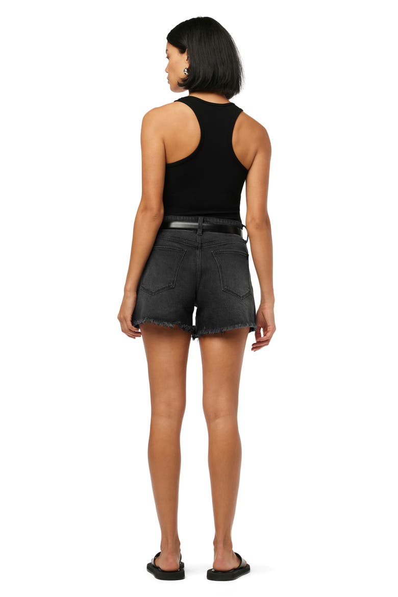 The Jessie Frayed High Waist Relaxed Denim Shorts, Alternate, color, FINESSE