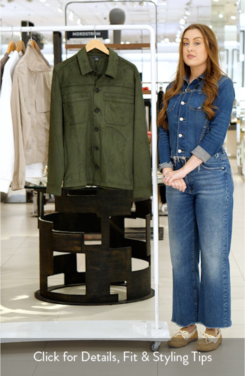 Mota Regular Fit Faux Suede Shirt Jacket, sales video thumbnail