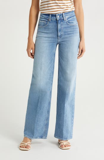 Wide leg cotton jeans fashion