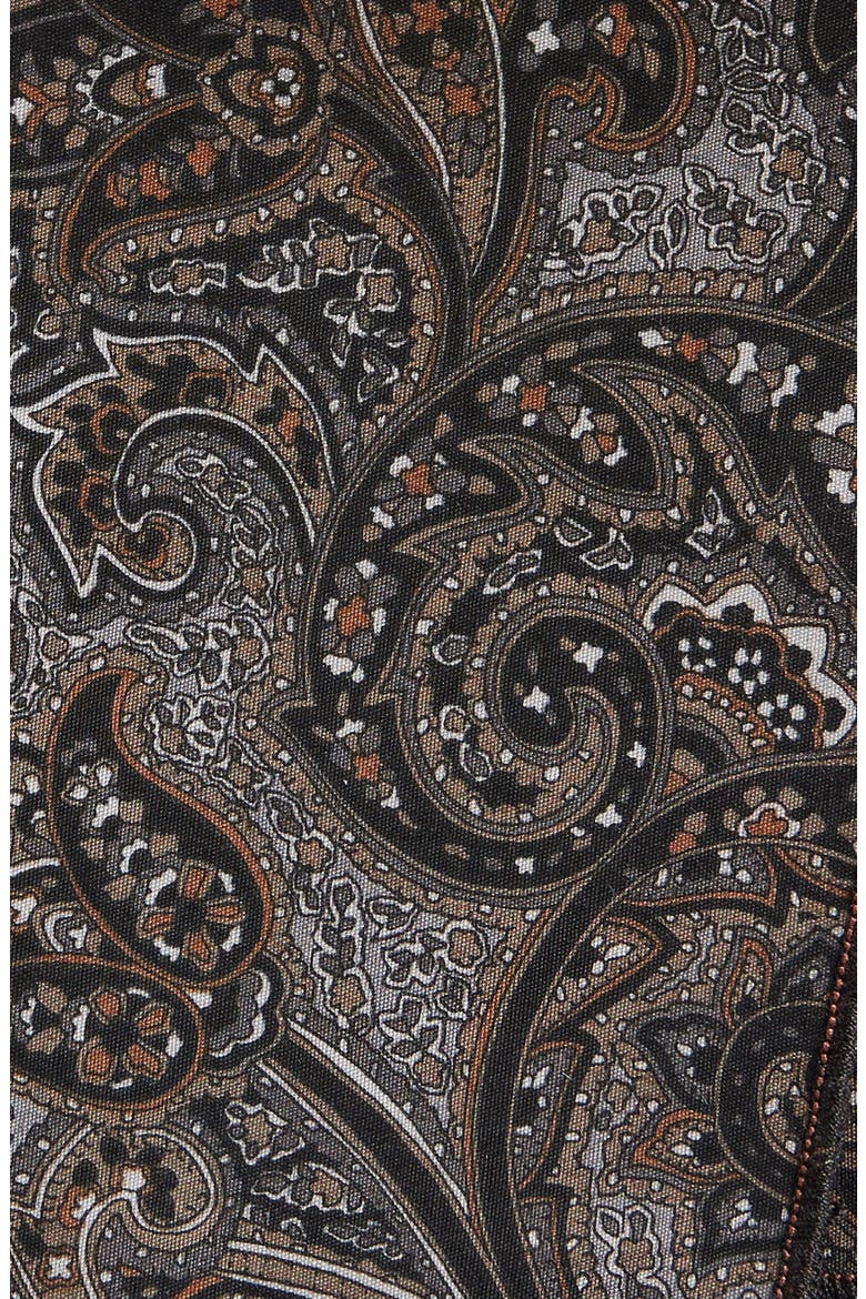 Print Cotton Pocket Square, Alternate, color, BLACK