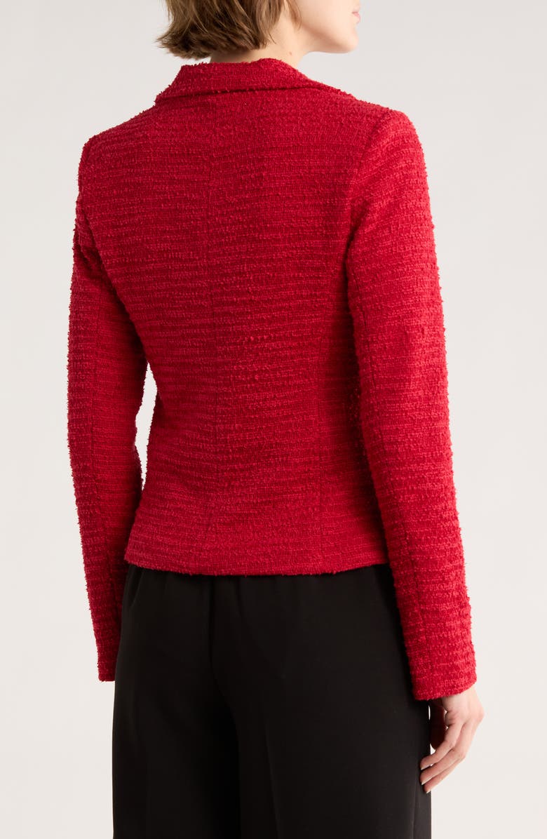 Amanda & Chelsea Bouclé Tweed Knit Blazer, Alternate, color, Red