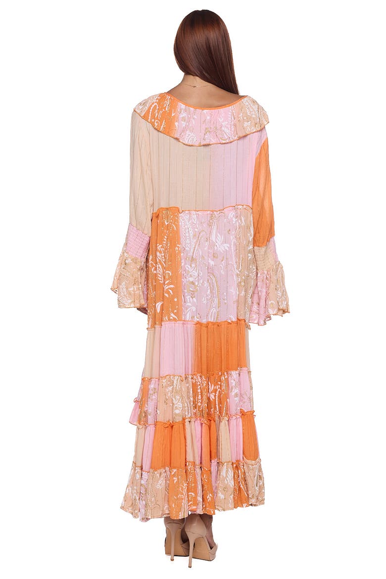 High-Low Long Sleeve Cover-Up Dress, Alternate, color, ORANGE