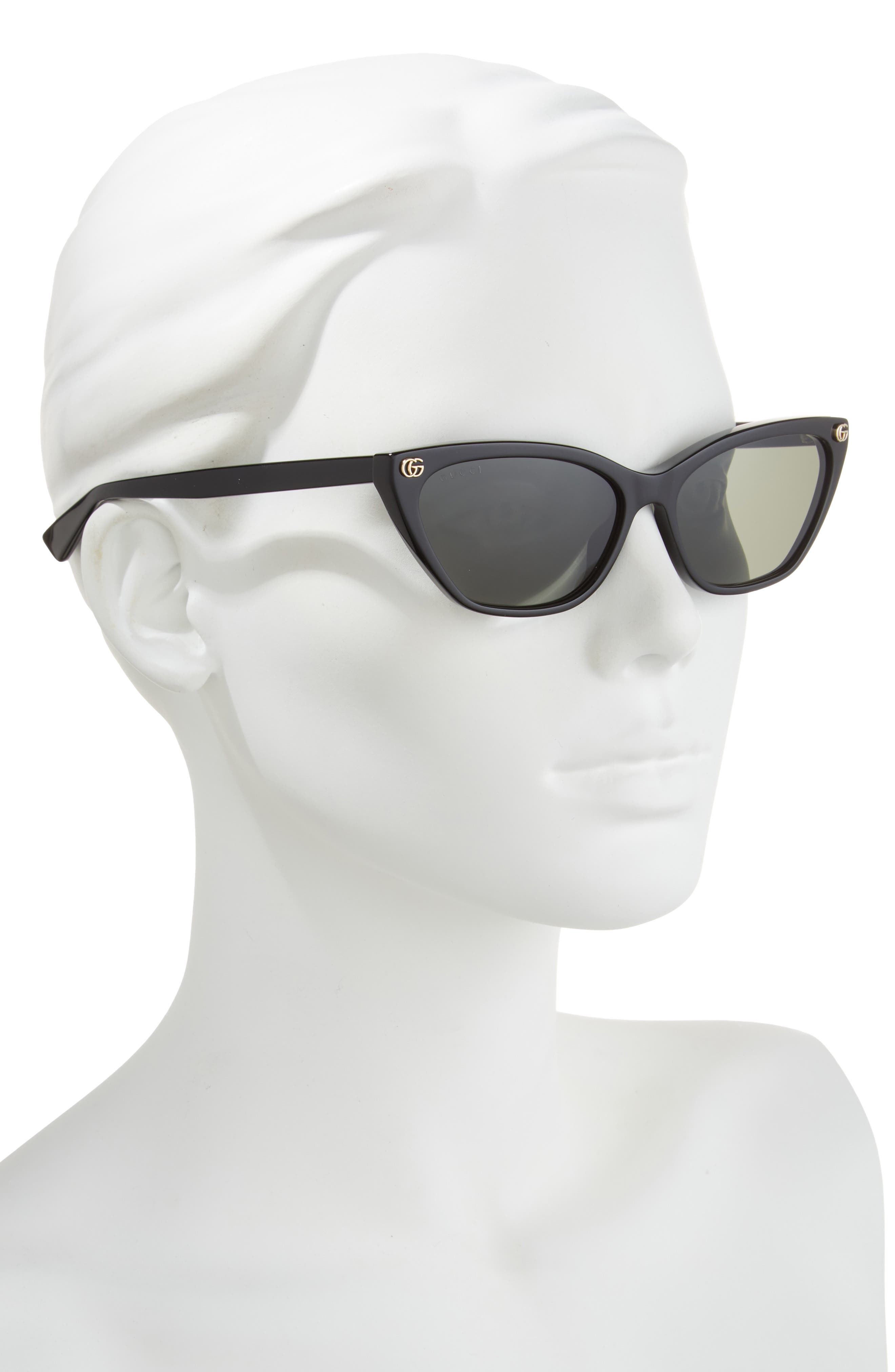 Gucci Generation Cat Eye Sunglasses, 58mm Black Gucci 54mm Acetate Cat-Eye Sunglasses | Neiman Marcus main image 3
