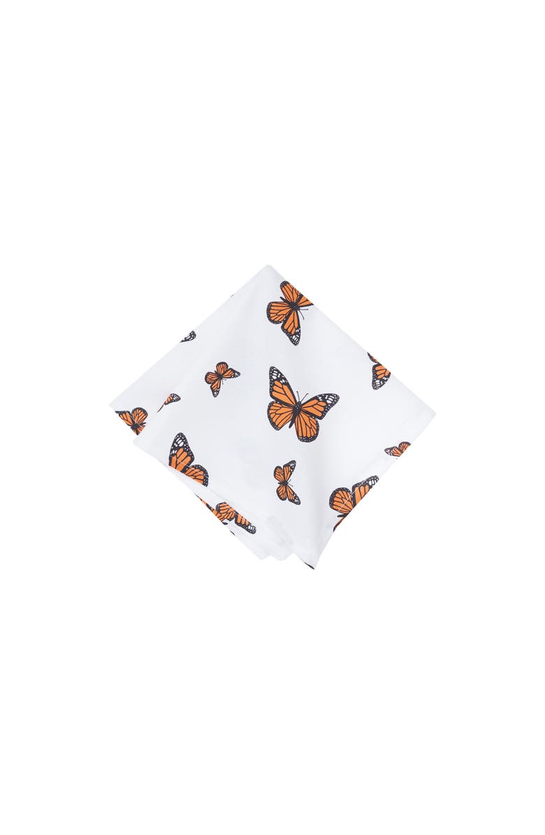 C&F Home Monarch Butterfly Napkin, Set of 6, Main, color, Brown