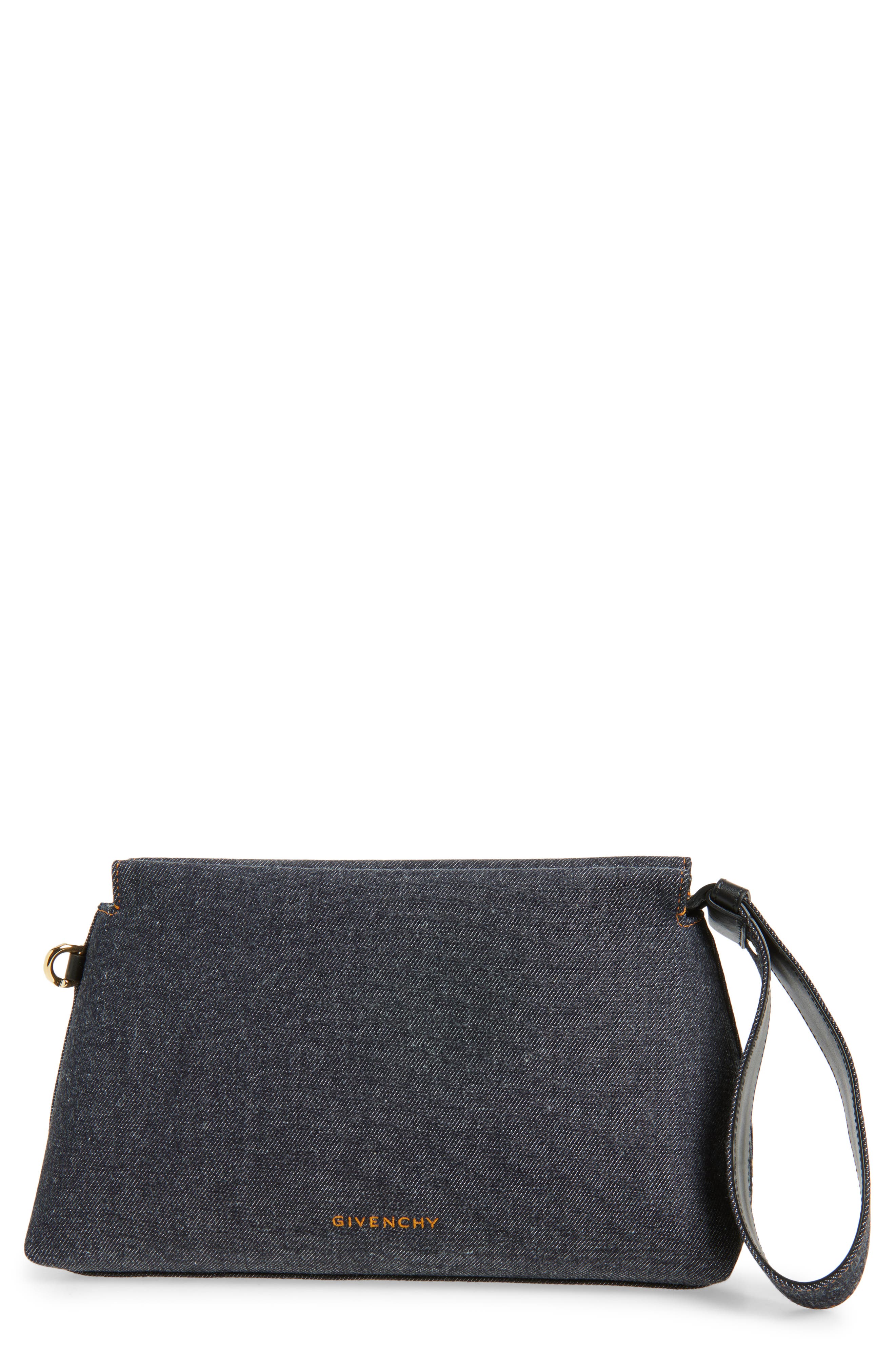 Givenchy Day Denim Pouch, Main, color, Indigo Blue