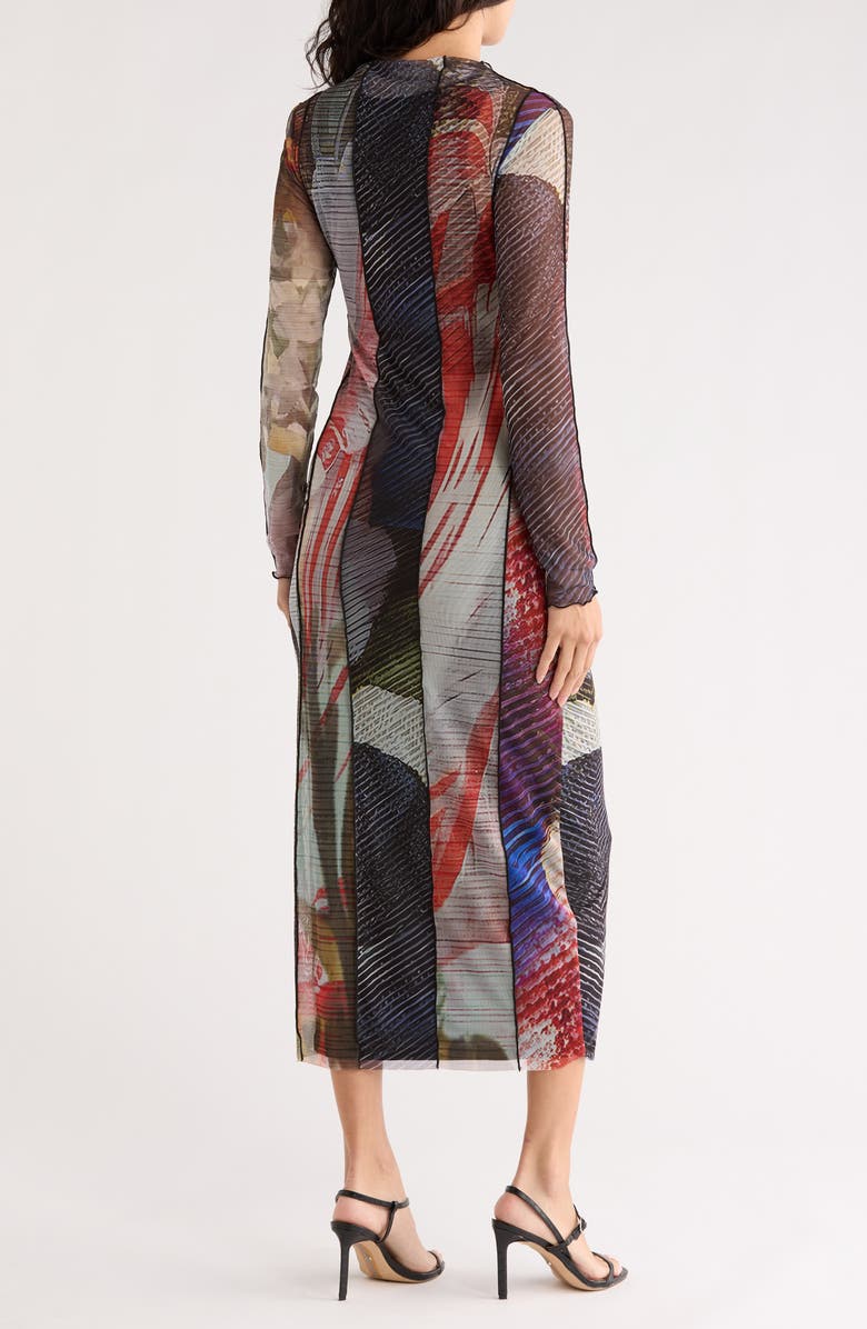 Desigual Long Sleeve Knit Dress, Alternate, color, 