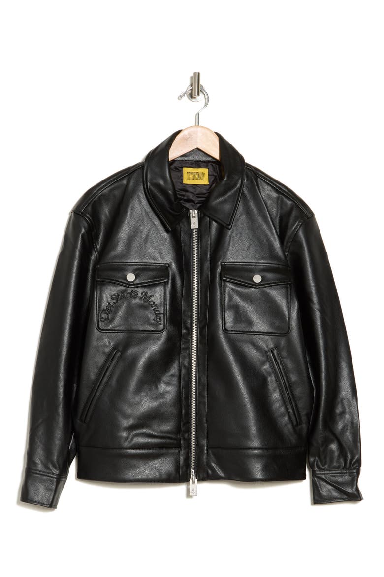 Can't Teach Taste Faux Leather Trucker Jacket (Men) | Nordstromrack