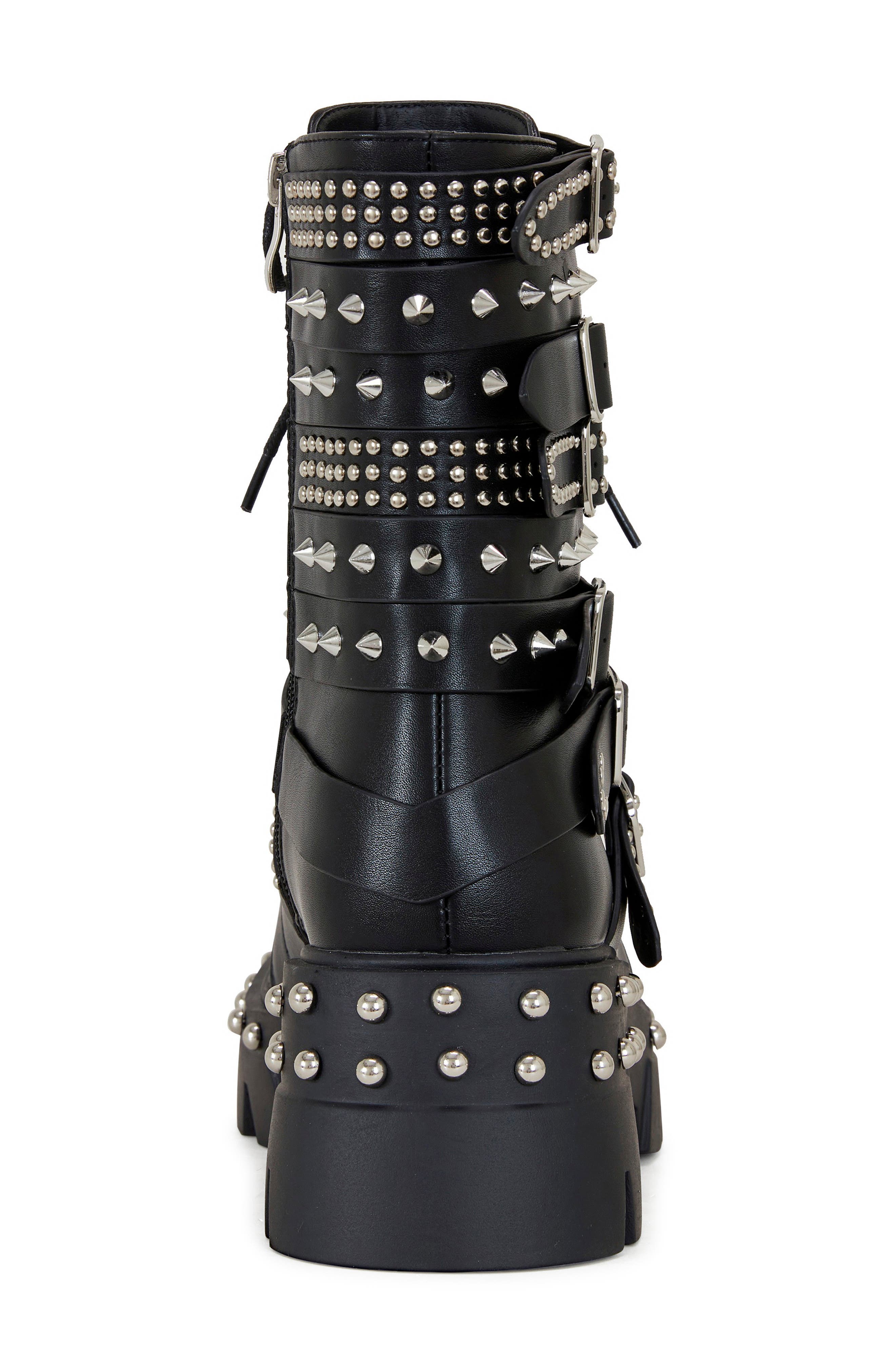 AZALEA WANG Winola Stud Platform Bootie, Alternate, color, Silver