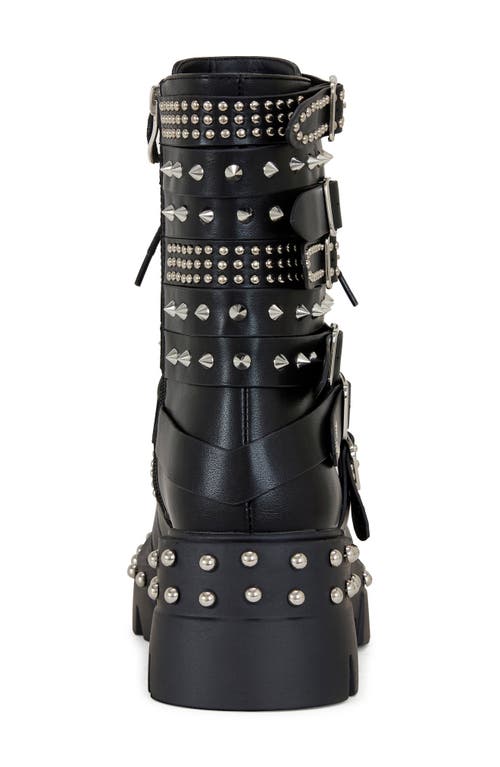 Azalea Wang Winola Stud Platform Bootie In Black