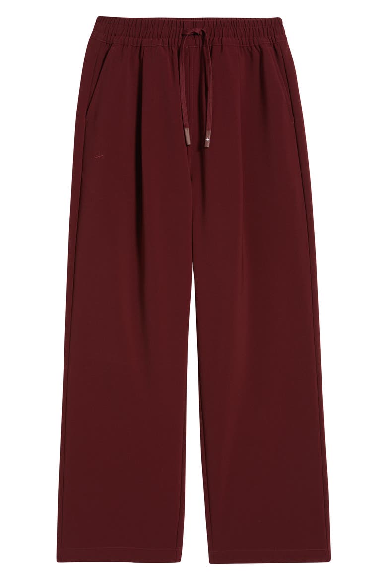 Veloce Cotton Neoprene Track Pants, Alternate, color, MERLOT