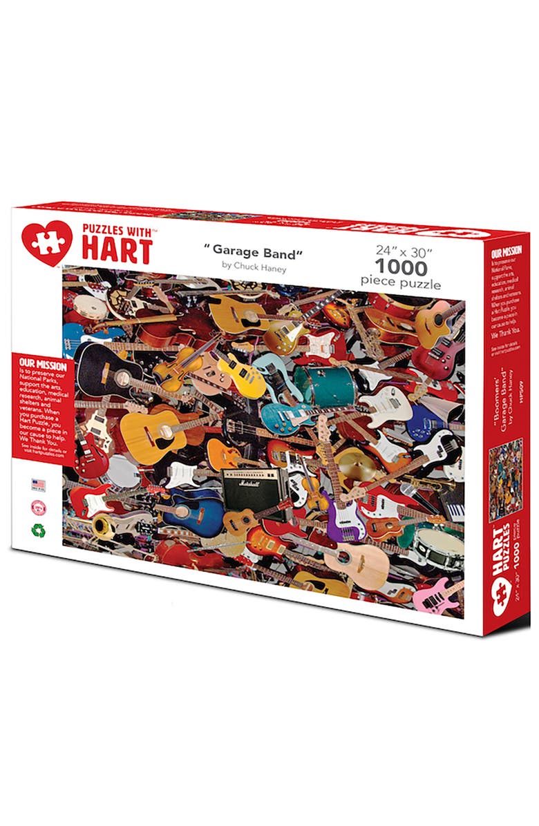 Hart Puzzles Garage Band by Chuck Haney 1000 Piece Puzzle, Main, color, Multicolored