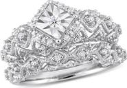 Julianna B. Diamond Vintage Halo Bridal Ring Set