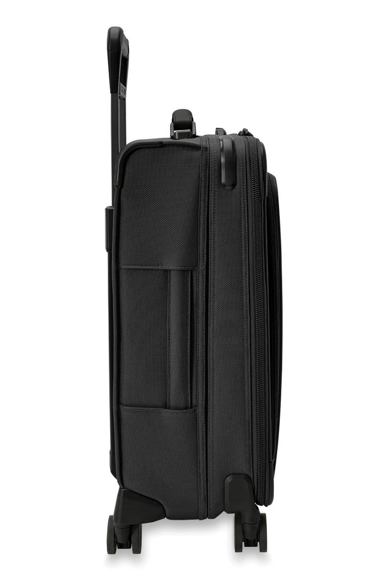 Baseline Essential 22-Inch Expandable Spinner Carry-On Bag, Alternate, color, BLACK