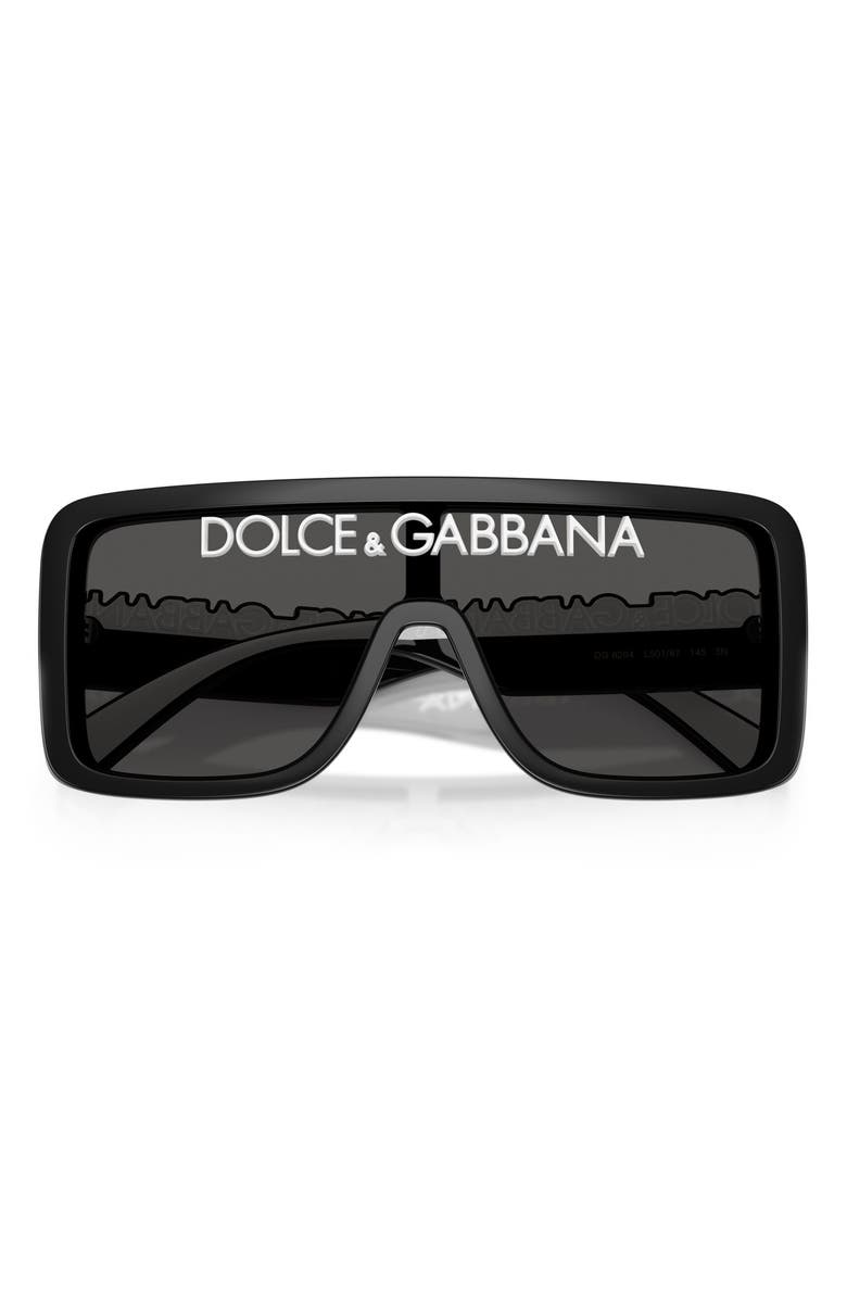 Dolce&Gabbana 134mm Rectangular Shield Sunglasses, Alternate, color, 