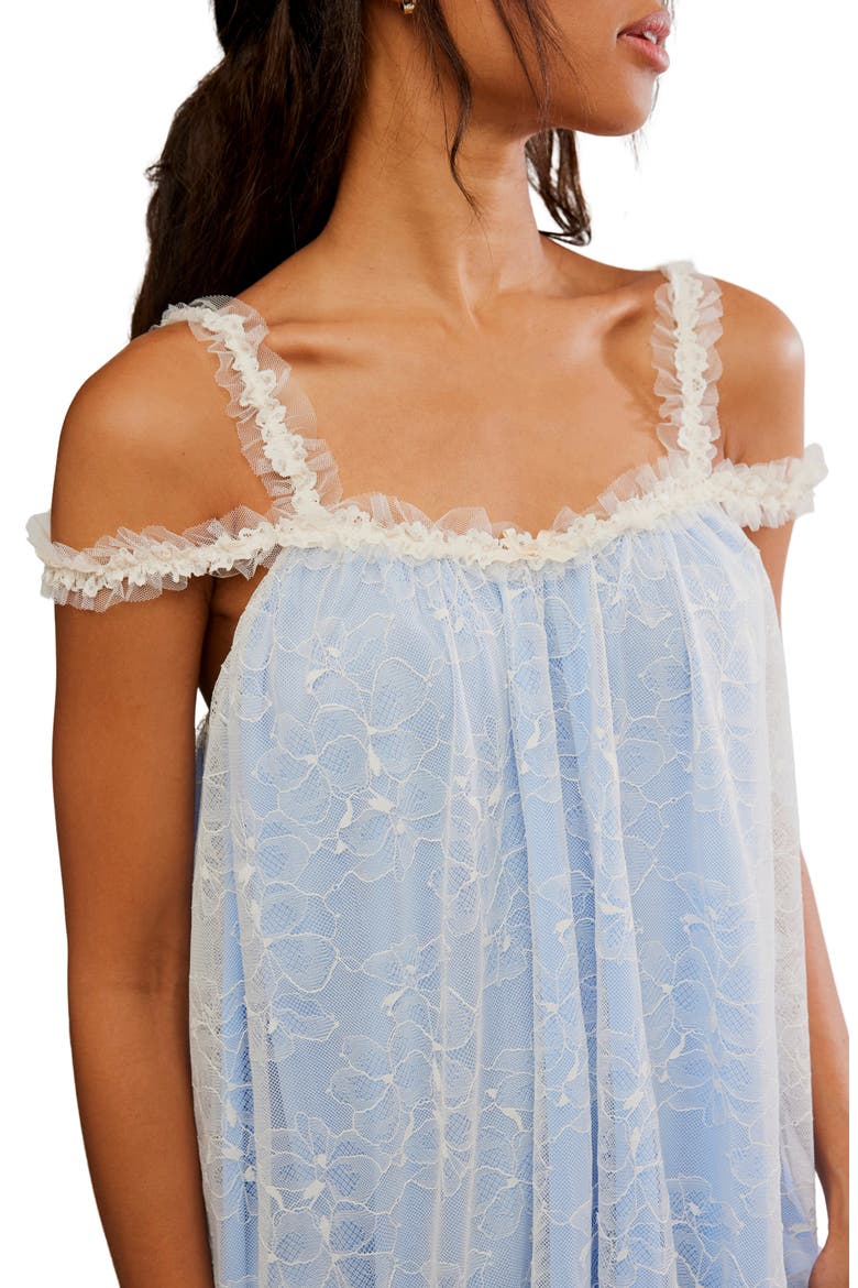 Heartbreaker Mini Slip Chemise, Alternate, color, TOASTED EGGNOG COMBO
