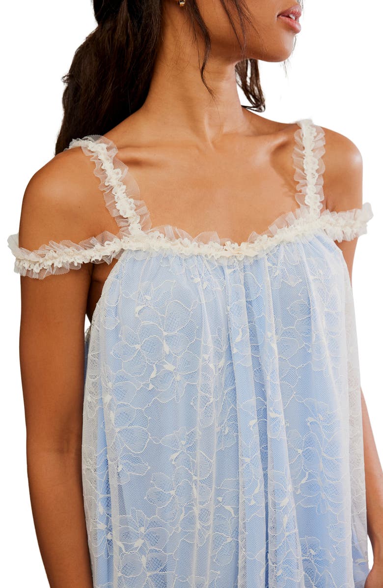 Free People Heartbreaker Mini Slip Chemise, Alternate, color, Toasted Eggnog Combo