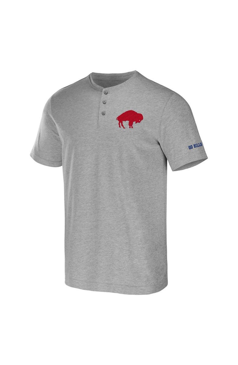 NFL X DARIUS RUCKER Men's NFL x Darius Rucker Collection by Fanatics Heathered Gray Buffalo Bills Henley T-Shirt, Alternate, color, Heather Gray