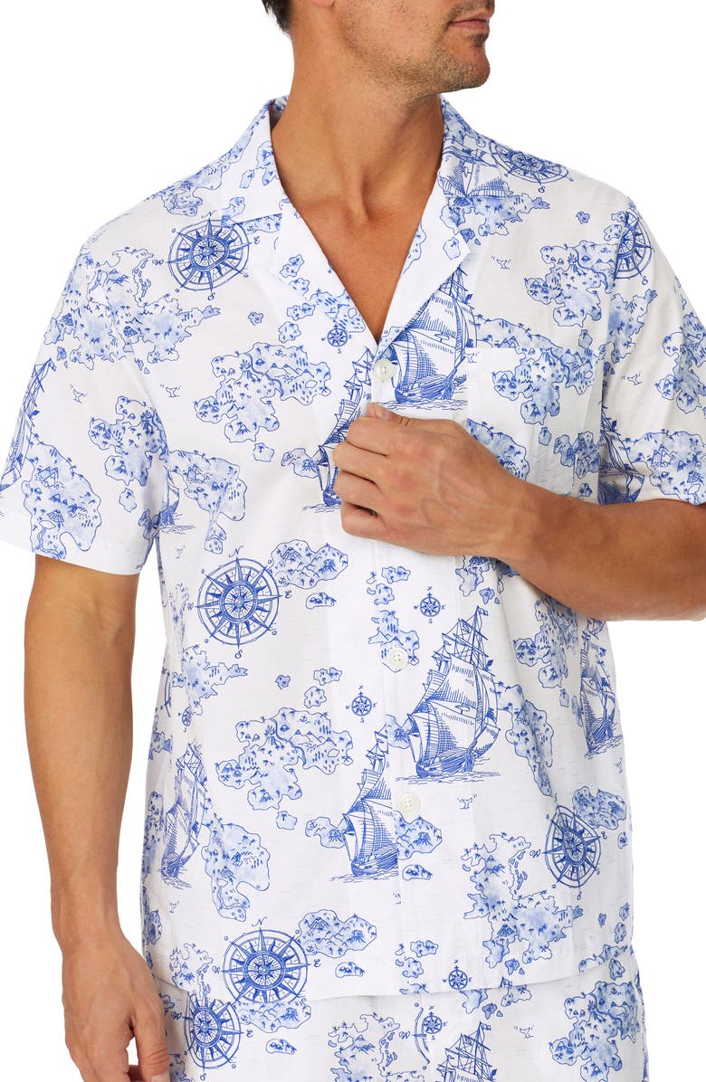 BedHead Pajamas Voyager Print Short Organic Cotton Pajamas, Alternate, color,