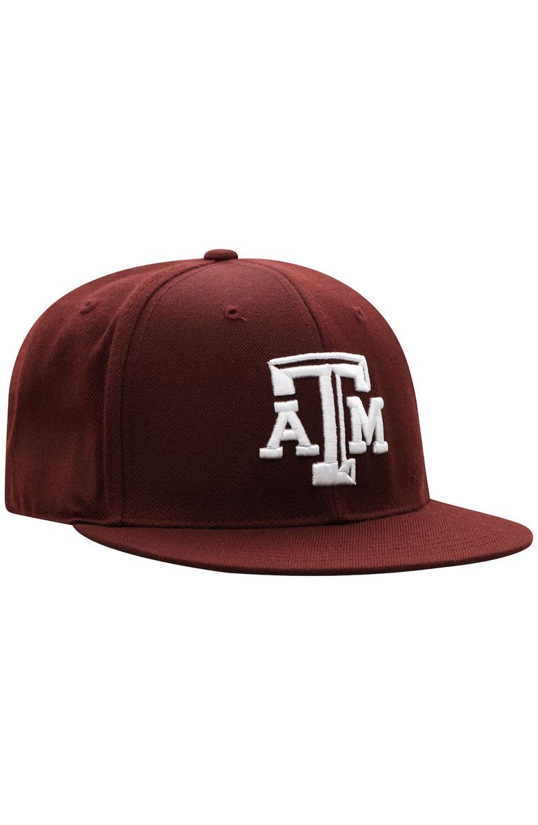 TOP OF THE WORLD Men's Top of the World Maroon Texas A&M Aggies Team Color Fitted Hat, Alternate, color,