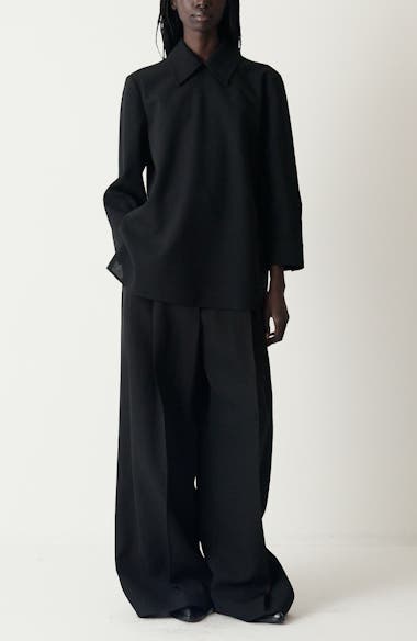 Jil Sander Tailored Wool & Silk Trousers | Nordstrom