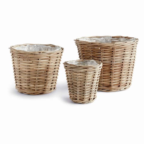 Normandy Tapered Basket Planters Set Of 3