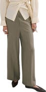 MANGO High Waist Wide Leg Pants