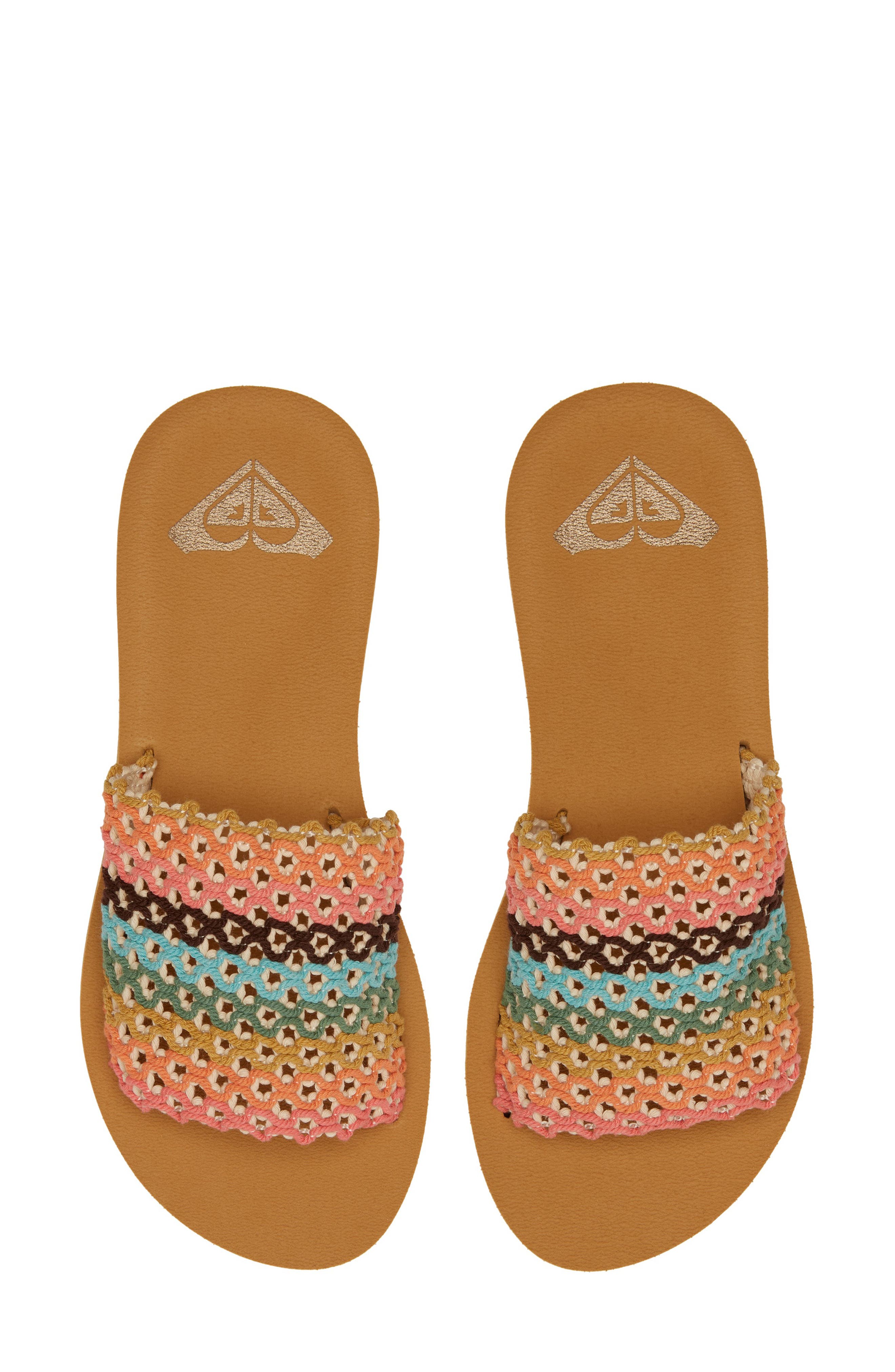 Roxy Dayzie Platform Slide Sandal, Alternate, color, Beige Multi