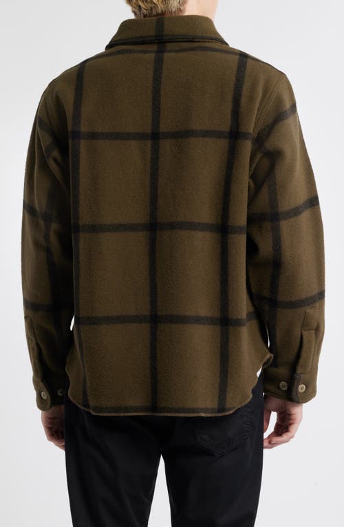 Alex Crane  Park Wool Overshirt In Green