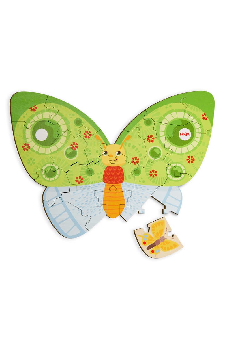 Wooden Puzzle Butterfly - 2 in 1 Reversible Puzzle, Main, color, Multi