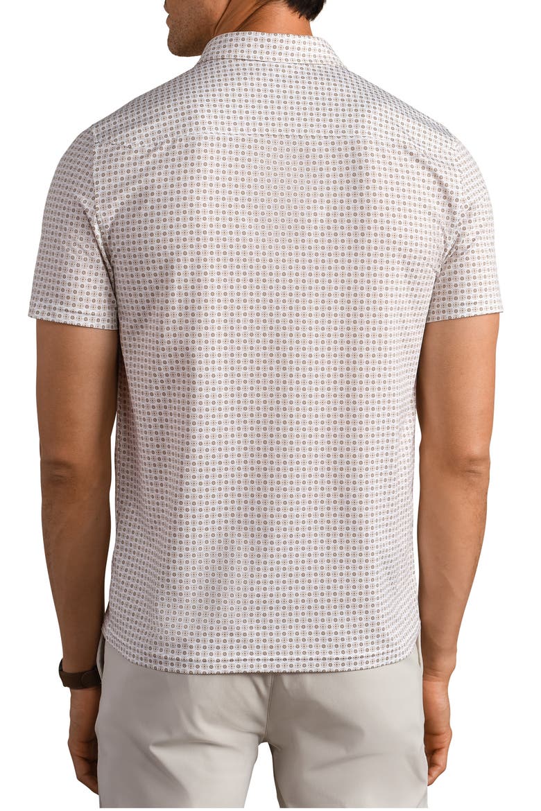 Commuter Foulard Performance Polo, Alternate, color, BONE FOULARD