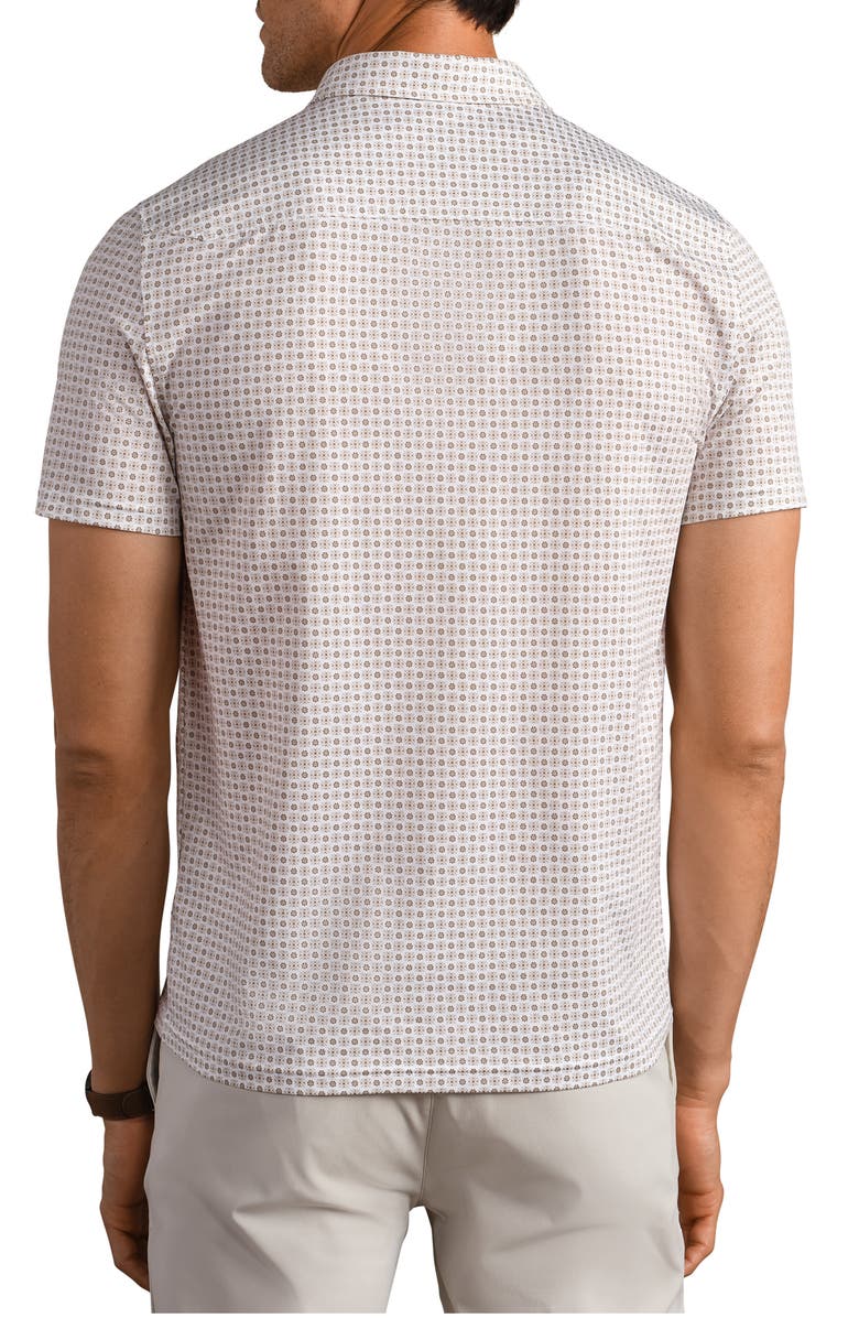 Rhone Commuter Foulard Performance Polo, Alternate, color, Bone Foulard