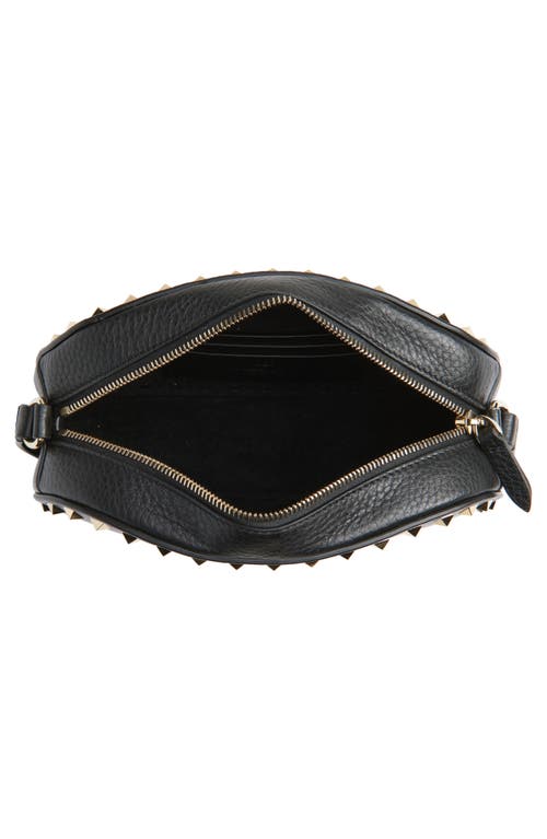 Valentino Womens Rockstud Leather Mini Crossbody Bag Nero In Black