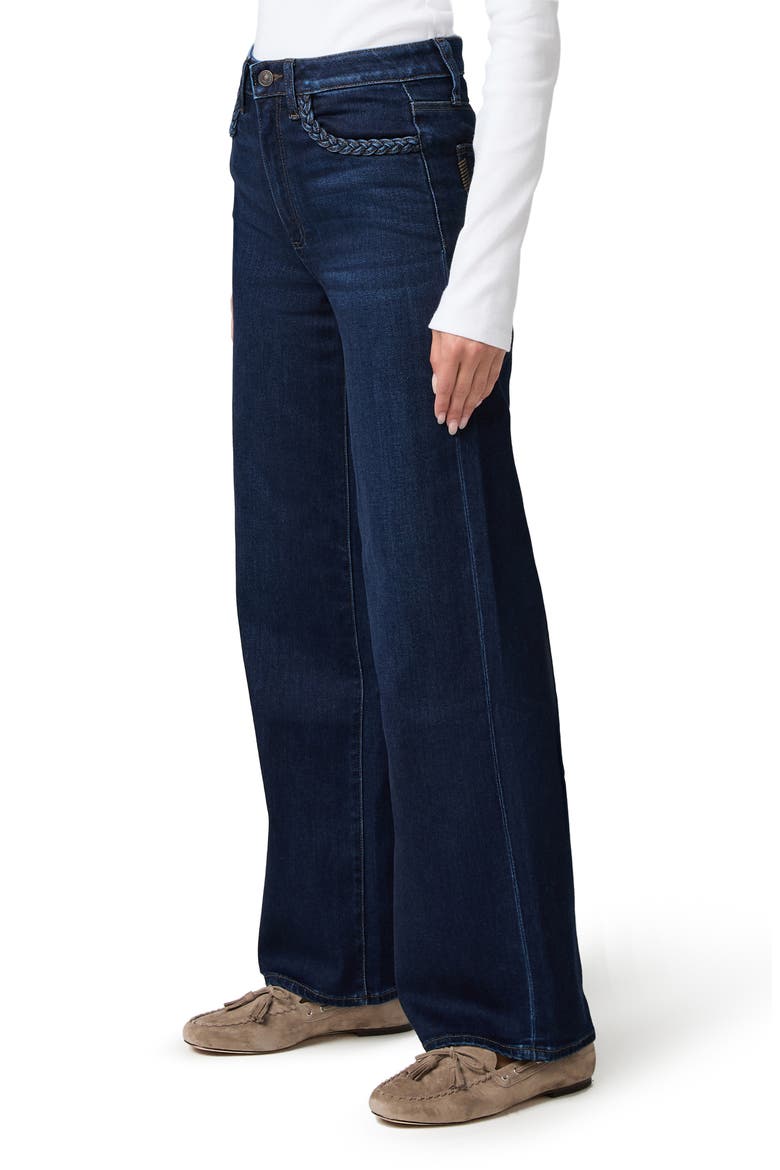 Anessa Braided Pocket High Waist Wide Leg Jeans, Alternate, color, ETERNO