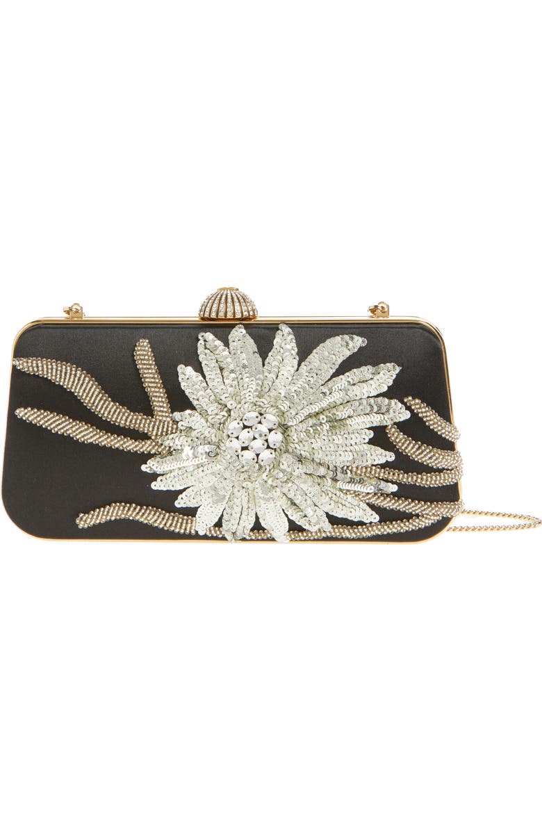 Valentino Garavani Carry Secrets Embellished Minaudière, Main, color, Black/ Crystal