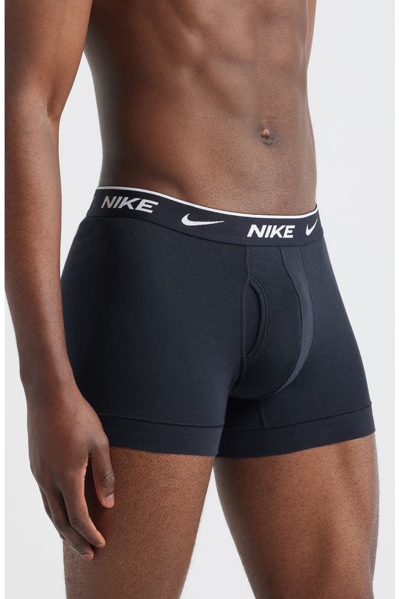 Dri-FIT Essential Assorted 3-Pack Stretch Cotton Trunks, Alternate, color, BLACK ASSORTED