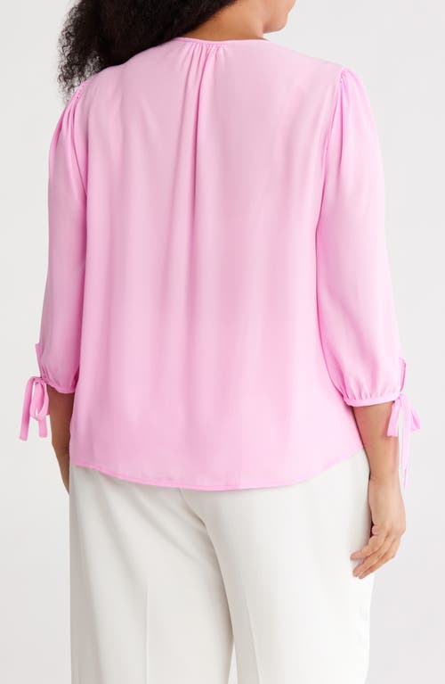 Renee C V-neck Tie Sleeve Top