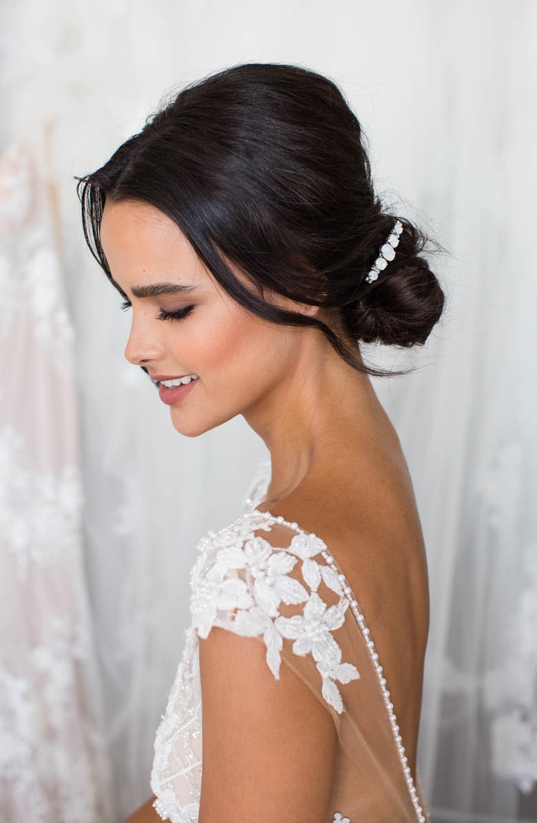 Brides & Hairpins Elula Opal Comb, Alternate, color, Silver