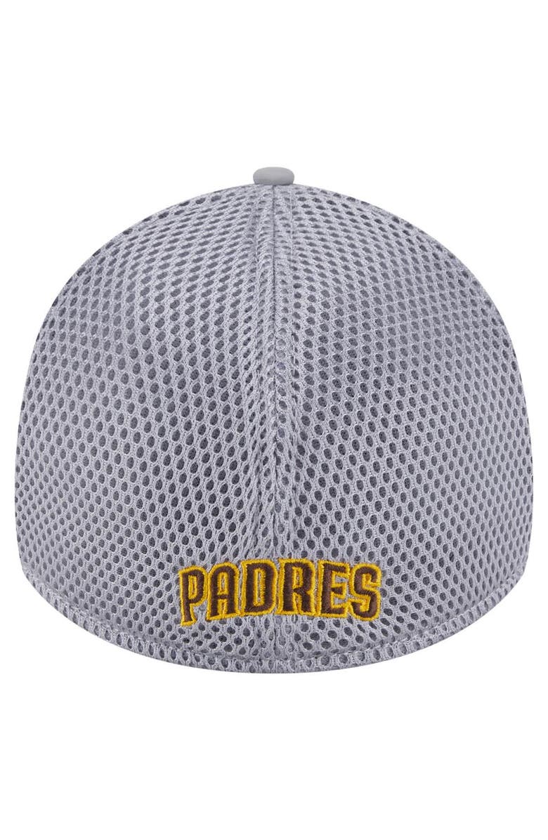 New Era Men's New Era Gray San Diego Padres Linear 39THIRTY Flex-Fit Hat, Alternate, color, Gray
