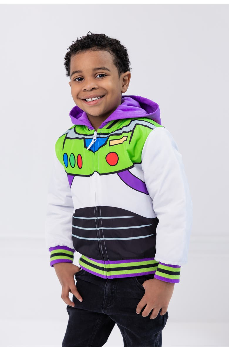 Disney Toy Story Zip-Up Bomber Jacket, Alternate, color, Buzz Lightyear White