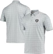 ANTIGUA Men's Antigua Gray/Black Las Vegas Raiders Deliver Button-Down Polo