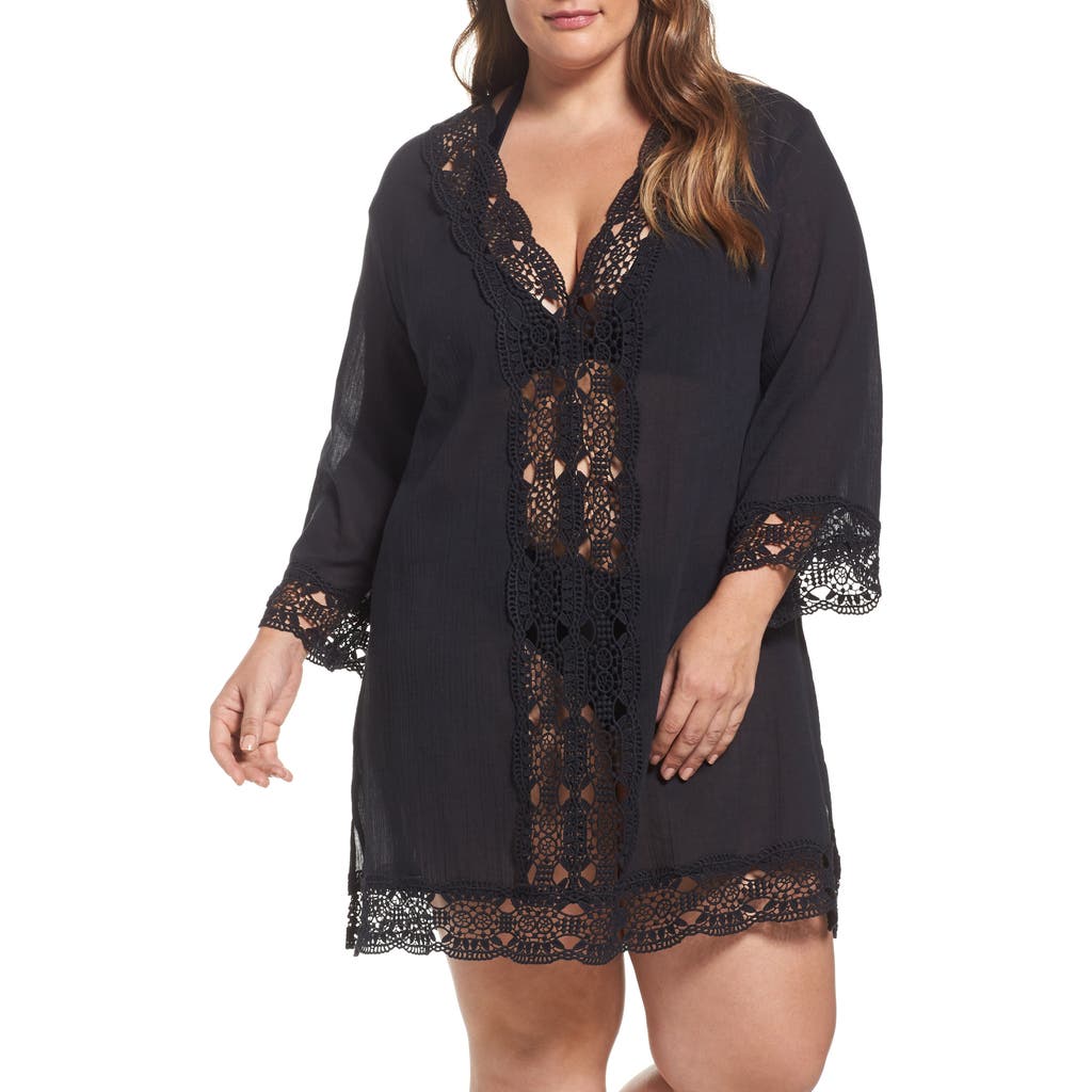 La Blanca Island Fare Cover-up Tunic In Black