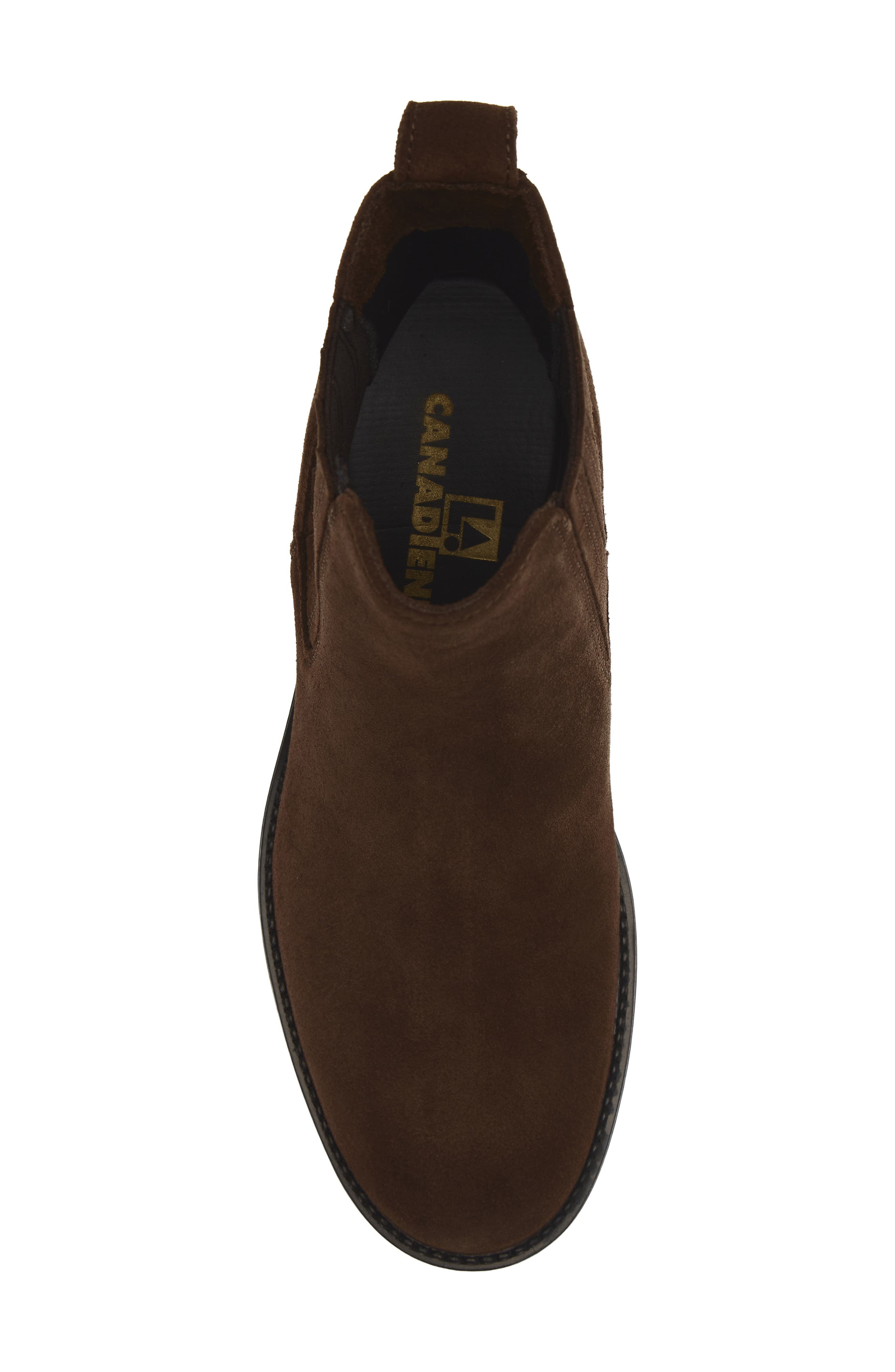 Walf Leather Chelsea Boot, Alternate, color, BRUNETTE SUEDE