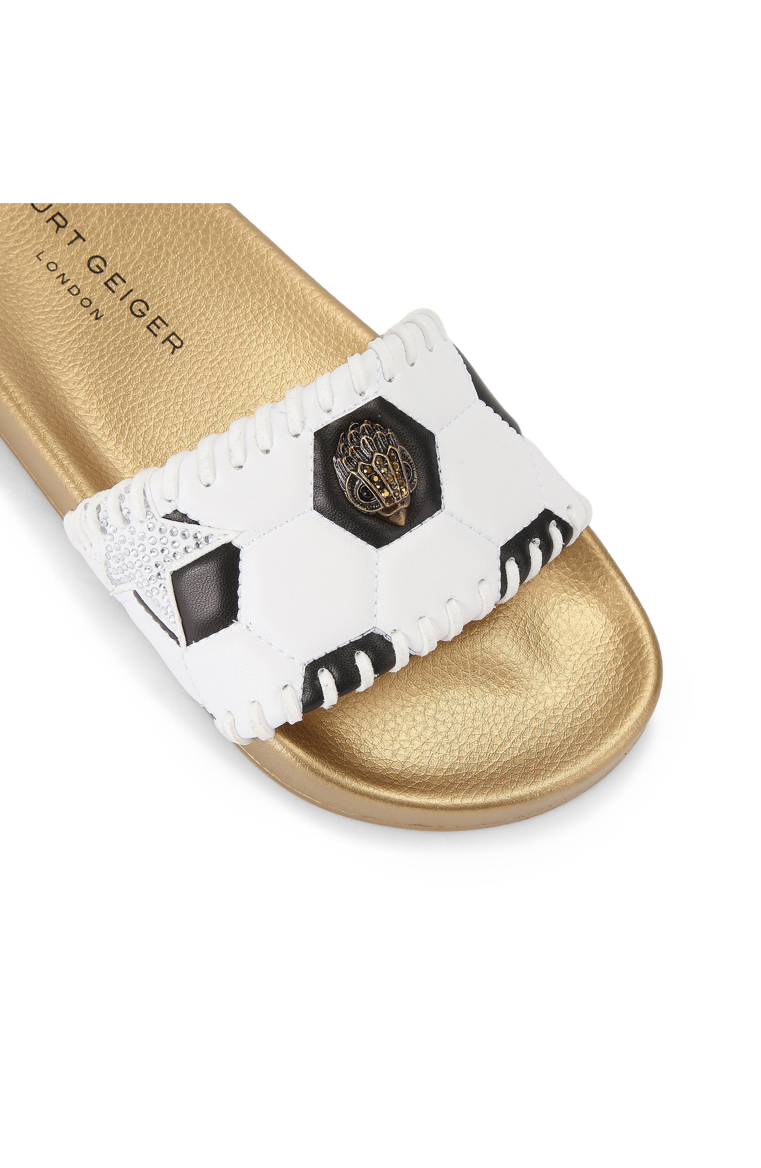 Kurt Geiger London Meena Eagle Slide Sandal, Alternate, color, White