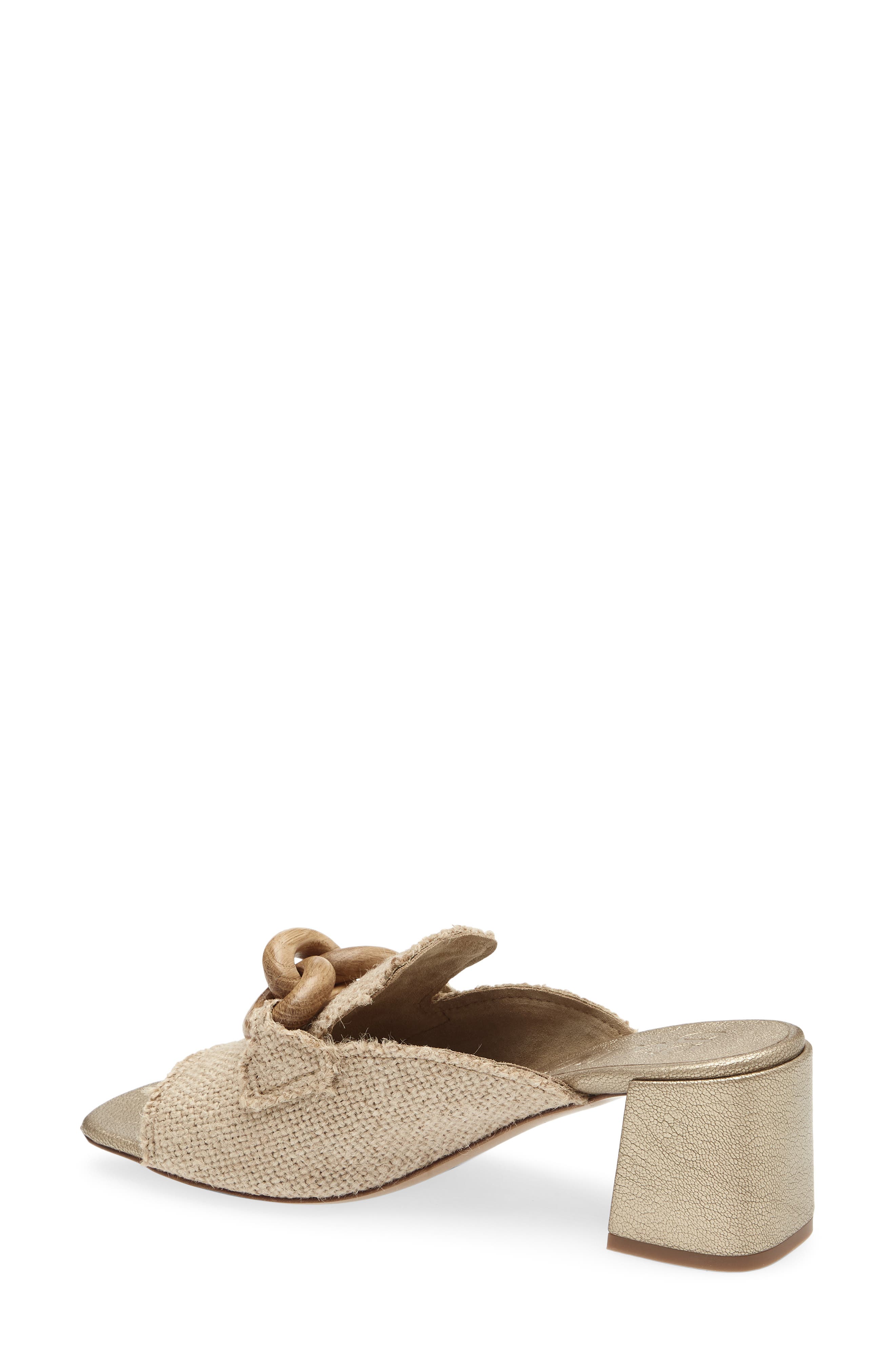 Pedro Garcia Umita Water Resistant Block Heel Mule, Alternate, color, Natural Burlap - Oak