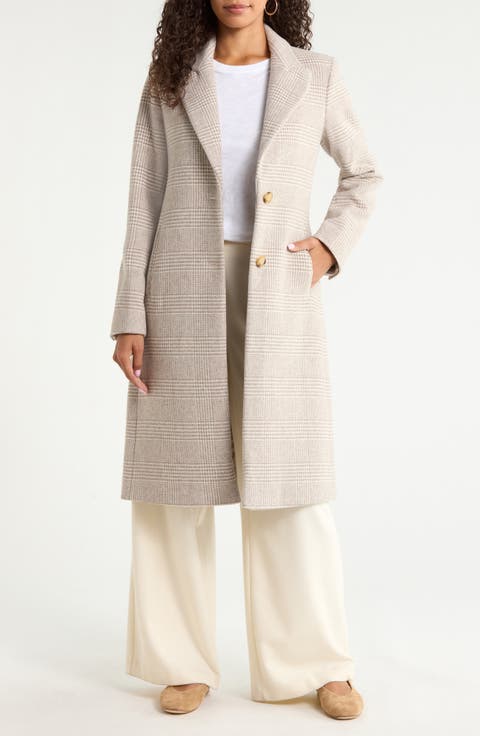 Wool Blend Tweed Coat
