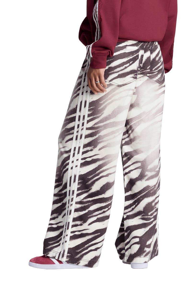 Zebra Wide Leg Jeans, Alternate, color, AURORACOFFEE