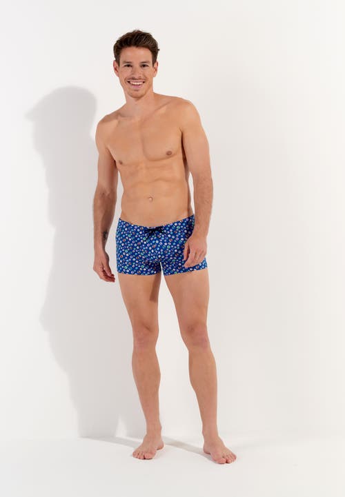 Hom Socoa Swim Shorts In Navy Print