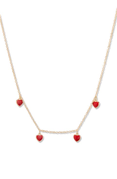 Meave Heart Enamel Necklace