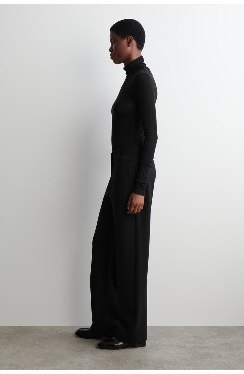 COS Milano Straight Pants, Alternate, color, Black